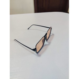 Fashion Style Half Frame Transparent Brown Sunglasses